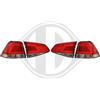 Priority Parts Coppia Set Fari Fanali Posteriori Golf VII 7 LED LIGHTBAR ROSSI