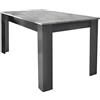 milani home -Tavolo da Pranzo in Legno - Design per Sala da Pranzo - Colore Grigio Scuro - 140x80x75 h