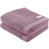 TOM TAILOR Herding TOM TAILOR Handtuch, Color Bath Towel Cozy Mauve, 2er Set, 50x100 cm, 100% Baumwolle/Frottier, mit Aufhänger und Label mit Logo