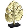 Flair Flower Statua a forma di foglia dorata, 24 cm, statuetta di sculture foglie, ornamento creativo, astratto, arte moderna, statuetta minimalista, regalo splitphilo