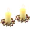 Flair Flower Candele a LED in vera cera con ghirlanda, set da 2 candele elettriche, luce bianca calda, luce d'atmosfera, decorazione a pilastro, grandi candele dell'Avvento, corona romantica, San Valentino, rosa