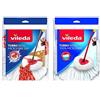 Vileda Turbo 2in1 Fiocco Ricambio per Sistema Lavapavimenti Turbo, Easy Wring & Clean, Microfibra 100% & Easy Wring&Clean Fiocco Ricambio, per Sistema Pavimenti Turbo Classic, in Microfibra