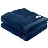 TOM TAILOR Herding TOM TAILOR Handtuch, Color Bath Towel Dark Navy, 2er Set, 50x100 cm, 100% Baumwolle/Frottier, mit Aufhänger und Label mit Logo
