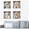 Ambiance Sticker Adesivi 3D | Adesivo da parete adesivo 3D decorativo di design - Adesivi murali per camera degli adulti - Adesivi murali 3D - Decorazione per soggiorno, adesivi murali per camera da letto, 60 x 60 cm