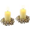 Flair Flower Candele a LED in vera cera con ghirlanda, set da 2 candele elettriche, luce bianca calda, luce d'atmosfera, decorazione a pilastro, grandi candele dell'Avvento, ghirlanda romantica, San Valentino,
