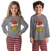 United Labels The Grinch Pigiama per ragazze e ragazzi - Set pigiama a maniche lunghe con pantaloni grigio/rosso, grigio/rosso, 98 cm-104 cm