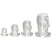 AMAZBEE 4 Pezzi Cavo Butt Plug Set Coda Plug Expander Glande Tipo Dildo SM Butt Plug Douche Vagina Dilatatore Massaggio Prostatico Clistere Anale Tunnel Plug Giocattolo del Sesso (White)