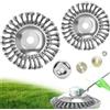 Baieye 2 pezzi Spazzola per Decespugliatore, Testina Decespugliatore Sostituzione, con Accessori di Montaggio, Diametri 150 e 200 mm, Dimensione Foro 25,4 mm, Rimozione Efficace di Erbacce e Muschio