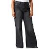 Urban Classics Ladies Wide Leg Denim - Pantaloni Pantaloni da Donna, Nero (Blackwashed), 40