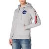 Alpha Industries Space Shuttle Felpa con Cappuccio da Uomo, Grey Heather, M