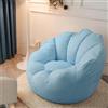 Highdi Pouf Poltrona a Sacco Bambini Adulti, Bean Bag Fodera per Fiori Petalo Ragazze Sacco di Fagioli per Decorazione della Soggiorno Giardino Salotto, Senza Ripieno (Aldult- 80x70cm,Blu)