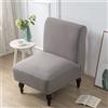 Highdi Fodera Copripoltrona Senza Braccioli Elasticizzato, Tinta Unita Copridivano Coprisedie Accent con Schienale 1 Posto Lavabile Removibile Coprisedia per Sala da Pranzo Soggiorno (Grigio)