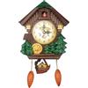 EasyByMall Orologio a cucù Modern Forest, 32 x 17,5 x 6 cm, colore: marrone