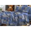 Riad Arredo Set Copripiumino Morbido 100% Puro Cotone Italiano - Parure Sacco Piumino con Federe Made in Italy (Pixel Blue, Singolo 150x240 + 1 federa 52x82)