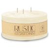 Spetebo Candela XL a 3 stoppini, rotonda, 15 cm, senza profumo, colore bianco crema, grande candela con 40 ore di durata, candela da tavolo, rotonda, inodore