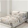 BANZAII TEXTILE INNOVATOR ONLINE Banzaii Copripiumino Singolo 155x220 cm con Cerniera e Lacci Angolari 100% Microfibra Manopesca, Set Copripiumino e Federa con Zip 80x80 cm, Made in Italy, Giulia Beige