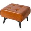 YMYNY Poggiapiedi Ottomano, Poggiapiedi in Ferro, Sgabello Moderno per Divano, Ottomano per Soggiorno, Piccolo Tavolino Multiuso, Sgabello Basso per Camera da Letto 40×30×26CM Arancione HBD037J