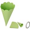 RUIYWEN 50 Coni Portaconfetti Coni Portariso Matrimonio Scatoline Bomboniere per Caramella Confetti Riso per Nozze Comunione Battesimo Compleanno (15x15cm, Verde)