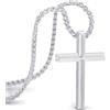 SERASAR Collana Croce da Uomo Catena con Ciondolo 50cm Gioielli in Argento Idea Regalo per di Gesù