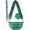 Blade Marsupio da donna in vera pelle, elegante borsa a tracolla da donna, con 2 spallacci regolabili rimovibili, tasca sul petto per donna nera, Verde-opzione-5, S