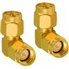 Vecys Adattatore SMA Adattatore Maschio a Maschio SMA ad Angolo Retto 90 Gradi Adattatore Antenne SMA 4G LTE Adattatore Coassiale RF Jack 2G 3G 4G Antenne Router Wifi Wireless WLAN Network (2 pcs)
