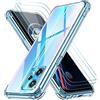 iVoler Cover per Realme 9 PRO+ / Realme 9 PRO Plus/Realme 9 4G, Antiurto Custodia con Paraurti in TPU Morbido e 3 Pezzi Pellicola Vetro Temperato, Ultra Sottile Trasparente Silicone Protettiva Case