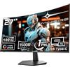 Minifire Monitor Gaming 27 Pollici Curvo1500R, Type-C 2.5W,HDMI 1.4,PC Monitors 100Hz, 1MS Full HD 1080P, Speaker Integrati Senza Cornice per Computer con FreeSync Tecnologia, Eye-care Mode, VESA