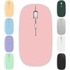 aichiw Mouse Bluetooth senza fili, Mouse ricaricabile, 2.4GHz con ricevitore USB, Bluetooth, tracciamento ottico fino a 1600 DPI, ambidestro, compatibile con PC, Mac, Laptop (rosa)