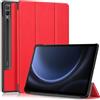 Kepuch Custer Cover per Samsung Galaxy Tab S9 FE+, FE Plus 12.4 SM-X610 SM-X616,PU-Pelle Case Custodia - Rosso