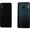 Generico Copri Batteria + lente + Biadesivo compatibile con SAMSUNG GALAXY A30S A307F A307 n.1 retro Posteriore Back Cover Scocca in plastica + biadesivo adesivo + lente con cornice (Nero)