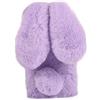 YKTO Case per Realme 12 5G Custodia per Telefono in Peluche per Coniglietti Morbido e Confortevole al Tatto Protettiva TPU Custodia per Cellulare Calda e Anti-Freddo per Realme 12 5G,Viola
