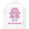 Tongue in Peach Galentine's Day Cards - I Was Here First - Biglietti di San Valentino - Best Friend Cards - Bestie Card - Biglietto per ragazza - Biglietti divertenti - CBH1600