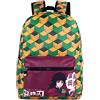 Roffatide Anime Demon Slayer Zaino impermeabile per computer portatile Tomioka Giyuu Stampato in ecopelle Ragazze Ragazzi Zaino scolastico