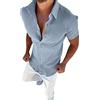 Generic Polo Uomo Manica Corta Colorate Maglie Termiche Uomo Manica Corta Magliette Uomo Manica Corta Collo a V Maglia Uomo Manica Corta a V Maglia Uomo Azzurro M MOS-120