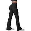 HEGALY Leggings Premaman Svasati sopra la Pancia, Pantaloni Casual da Yoga per Gravidanza con Tasche Morbidi e burrosi, Grigio Scuro, M