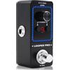 M-VAVE Loop Pedal Pro - Pedale professionale Looper per chitarra elettrica con 9 loop, 40 minuti, accordatore, looping in un solo passaggio, sovraincisioni illimitate