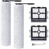 Fixbetter Ricambi per Tineco FLOOR ONE STRETCH S6/S6 stretch lite aspirapolvere a secco e umido (2 Spazzole a Rullo + 2 Filtri HEPA + 1 Spazzola di Pulizia)