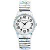 OIDEA Orologi unisex elastici Boemia: bianco modello orologio da polso analogico al quarzo con grande quadrante digitale trasparente orologio regalo per uomo donna, Bracciale