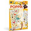 POPPIK 1841201 - Poster Creativo con Adesivi Dino Rimovibili, Set di Adesivi Fai da Te, per Bambini dai 3 Anni in su, 46 x 68 cm