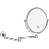 Nicesail Specchio Trucco da Parete 10x Cromato Specchio Estensibile da Bagno Specchio per Barba Uomo con Braccio Lungo Specchio Cosmetico Bifacciale,Diametro 20 cm