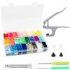 Dinhauyon 360 Sets Bottoni Pressione con Pinza Bottoni Automatici T3 T5 T8, DIY Accessori Creatività per Artigianato, 20 Colori Pulsanti Plastica per Cucire, Abbigliamento, Pannolini, Bavaglini, Scrapbooking