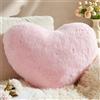 Yhoelata Cuscino Cuore, Rosa Chiaro Cuscino a Forma di Cuore, Peluche Cuore Cuscini Decorativi, Piccolo Cuscini per Divano, Cuscini Bambini Cuscino Letto, 25 * 35cm