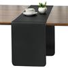 Myir JUN Runner da Tavolo, Moderno Runner da Tavolo Lavabile Runner da Tavolo all'aperto a Doppia Faccia in pelle Impermeabile Antiscivolo e Utilizzabile 30 X 140 cm (Nero)