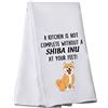 Generic Shiba Inu - Asciugamano da cucina con scritta A Kitchen Is Not Complete Without A Shiba Inu - Shiba Inu Lover, idea regalo