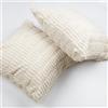 Bonhause Federe per Cuscini Bianco Crema 45 x 45 cm Copricuscini Decorativi Velluto a Coste Morbido a Righe Federa per Cuscino Divano Letto Casa Patio Decorazione Set di 2