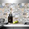 AREDE 32 Pz Adesivi per Piastrelle Bagno e Cucina 15 x 15 cm Autoadesivo Decorazione Adesivo murale in PVC Impermeabile Adesivi Parete mattonelle mosaico stile / T1016
