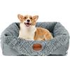 Nobleza Cuccia Cane Interno Taglia Pochi, Cuccia per Cani Lavabile, Morbida Confortevole Letto per Cani, Bordi Rialzati, Fondo Antiscivolo, 60x50x18cm, S, Gris