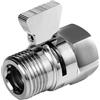 TogtherKings Rubinetto Valvola Deviatrice,G1 / 2 Head In Ottone Cromato Doccia Valvola Arresto, Valvola di Chiusura del Soffione Doccia con Maniglia, Doccia Valvola di Controllo Flusso, per Soffioni, Doccette