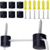 GORGECRAFT 8 Set Ganci Swag per Soffitto Gancio Swag Super Load Alluminio Nero Gancio Da Soffitto per Lampadari Ganci Swag In Metallo Gancio Lampada A Sospensione per Lampadari Plafoniere Cavo Apparec