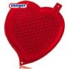 Sänger Cuore di cuore, Borsa dell' acqua calda 1,65 litri a forma di cuore bottiglia termico con o senza rivestimento, rosso